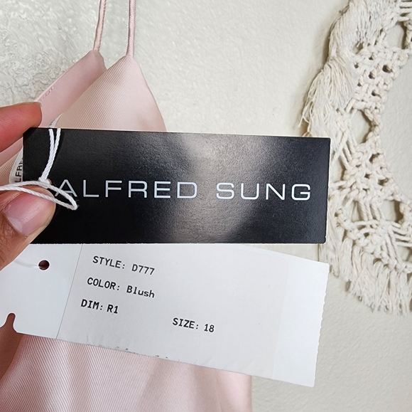 Alfred Sung Draped Faux Wrap Cocktail Dress With Pockets In Blush Style … - Picture 10 of 10